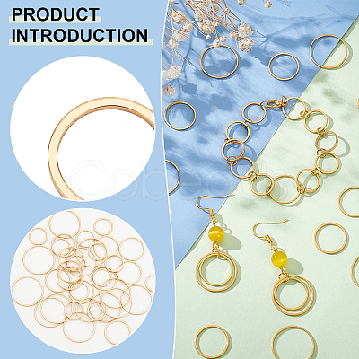 36Pcs 3 Style 201 Stainless Steel Linking Rings STAS-BC0003-60-1