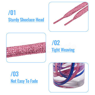 13 Pairs 13 Colors Polyester Cord Shoelace AJEW-TA0002-48-1