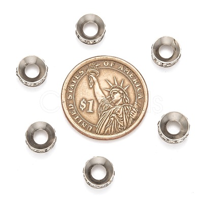 Brass Rhinestone Spacer Beads RB-A020-9mm-01P-1