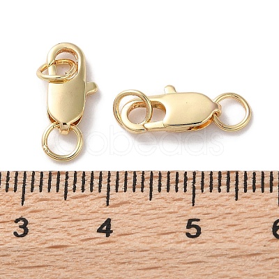 Rack Plating Brass Lobster Claw Clasps KK-F090-24LG-02-1