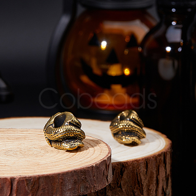 2Pcs Brass European Beads KK-FH0008-13AB-1