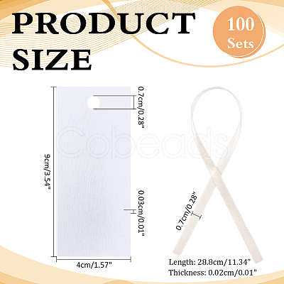100 Sets Blank Paper Gift Tags CDIS-ME0001-02C-1
