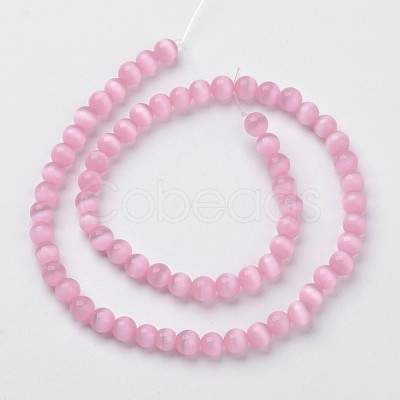 Cat Eye Round Beads Strands X-CER20-1