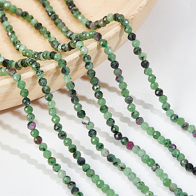 2 Strands Natural Ruby in Zoisite Beads Strands G-NB0005-07-1