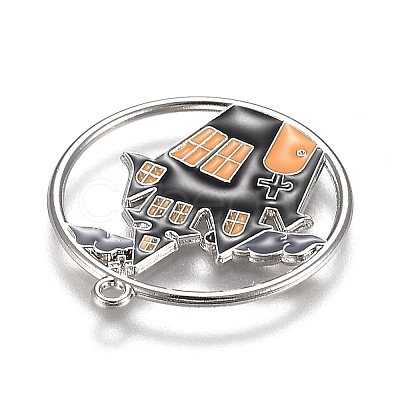 Halloween Theme Alloy Enamel Pendants X-ENAM-J649-12P-02-1