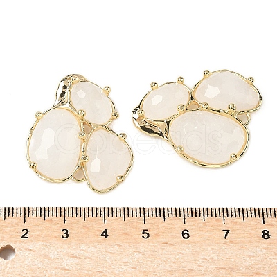 Natural Quartz Crystal Links connectors G-E526-28K-1