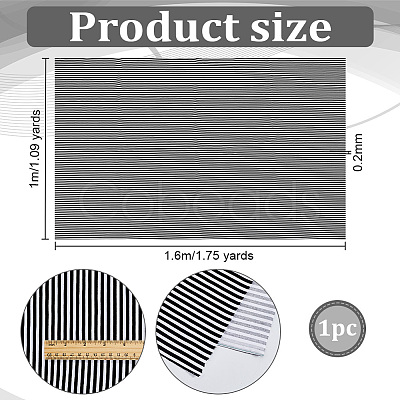 Cotton Fabric with Strip Pattern DIY-PH0037-96A-1