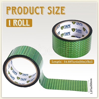 50M Laser Shining Bopp Plastic Scrapbook Decorative Adhesive Tapes AJEW-WH20002-57B-04-1