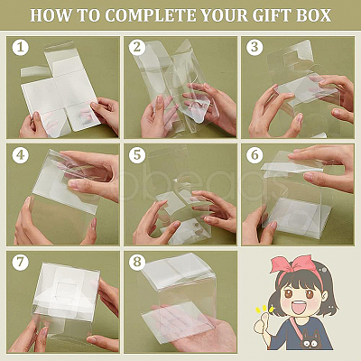 Transparent Plastic PET Box Gift Packaging LS-CON-WH0052-9x9cm-1
