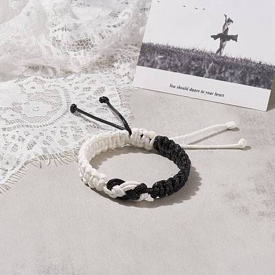 Waxed Polyester Braided Cord Bracelet BJEW-TA00166-1