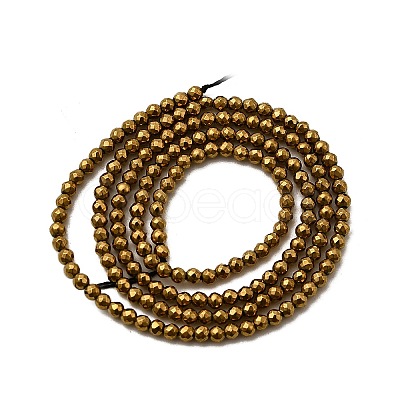 Electroplated Synthetic Non-magnetic Hematite Beads Strands G-H001-51A-1