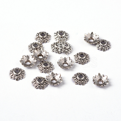 Tibetan Style Flower Bead Caps X-LFH10352Y-1