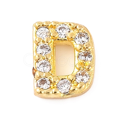Rack Plating Brass Micro Pave Cubic Zirconia Cabochons KK-F874-04G-D-1