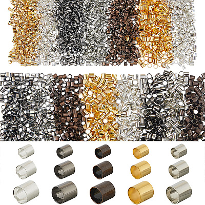 4500Pcs 15 Styles Brass Crimp Beads KK-PA0001-08-1