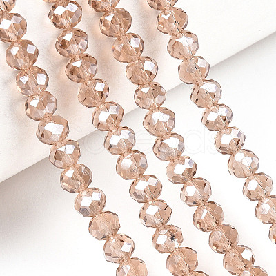 Electroplate Glass Beads Strands EGLA-A034-T4mm-A29-1