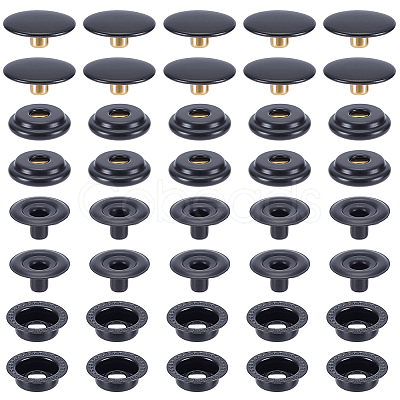 1Bag Brass Snap Buttons KK-GF0001-25EB-1