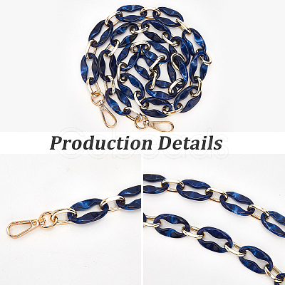Oval Resin Link Purse Chains FIND-WH20006-62B-1
