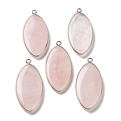 Natural Rose Quartz Pendants G-G063-03E-1