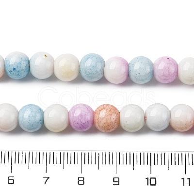 Ombre Effect Dyed Glass Beads Strands X-GLAA-T031-01O-06-1