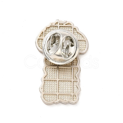Dog Enamel Pin with Brass Butterfly Clutches JEWB-A006-01A-1