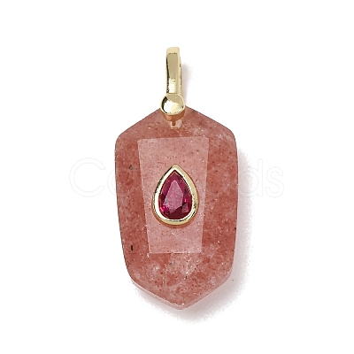 Natural Strawberry Quartz Pendants GG-CBA5FCC-01G-06-1