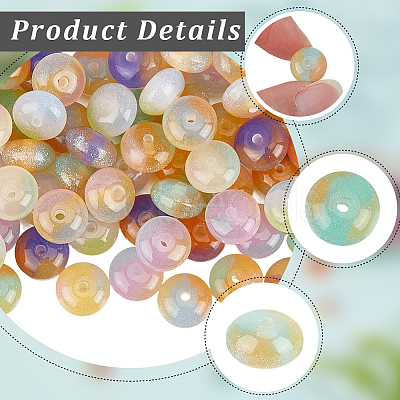 108Pcs 9 Colors Opaque Resin Beads FIND-PA0001-75-1