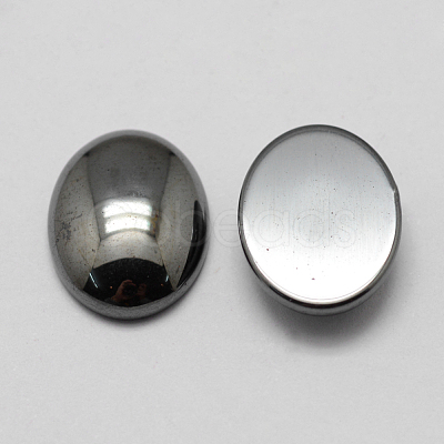 Non-magnetic Synthetic Hematite Cabochons X-G-P162-04-13x18mm-1