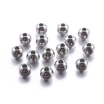 Tarnish Resistant 201 Stainless Steel Beads STAS-G162-01P-6mm-1