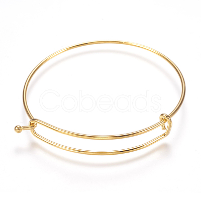 Ion Plating(IP) Adjustable 304 Stainless Steel Expandable Bangle Making STAS-I081-01G-1