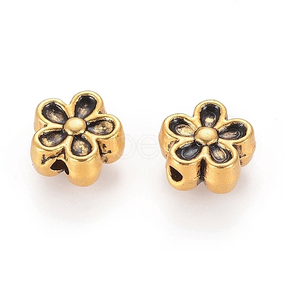 Tibetan Style Alloy 3D Flower Beads LS-GLF0476Y-1