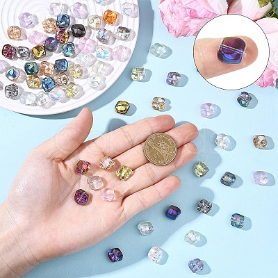 100Pcs 10 Colors Electroplate Glass Beads Sets EGLA-YW0005-56A-1