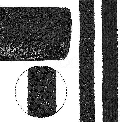 12.5 Yards Ployester Elastic Sequin Trimmings OCOR-AR0001-75B-1