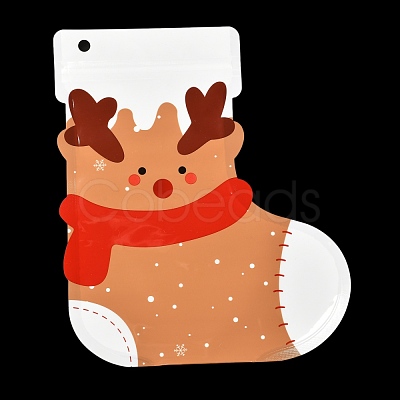 Christmas Theme Boots Plastic Gift Bags ABAG-G008-01B-1