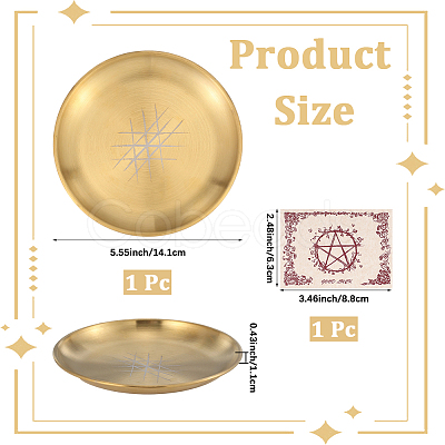 Stainless Steel Candlestick Tray AJEW-WH20019-90A-1