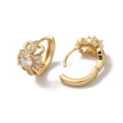 KC Gold Plated Brass Micro Pave Cubic Zirconia Hoop Earring EJEW-L271-01KCG-10-1