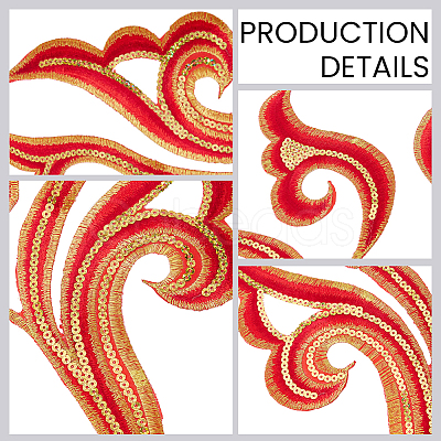 2Pcs Cloud Clothing Computerized Embroidery Cloth Iron on/Sew on Patches DIY-GF0012-97B-1