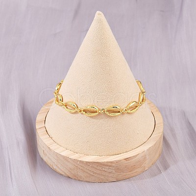 Brass Link Chain Bracelets for Women BJEW-L707-04G-01-1