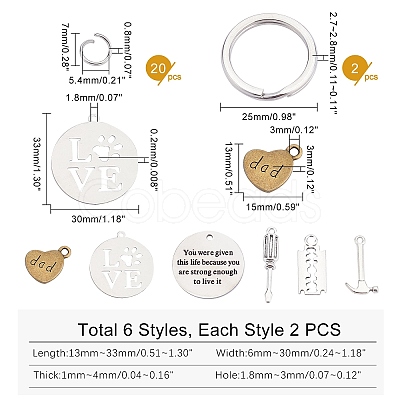 PandaHall Elite DIY Keychain Making Kit DIY-PH0005-65-1