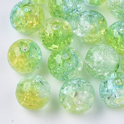 Transparent Crackle Acrylic Beads CACR-N002-06-1