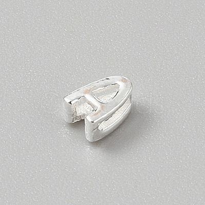 925 Sterling Silver Hollow Initial Beads STER-TAC0010-01S-A-1