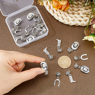 18Pcs 3 Styles Alloy European Dangle Charms PALLOY-FH00197-1