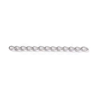 304 Stainless Steel Curb Chains Extender STAS-WH0032-02A-P-1