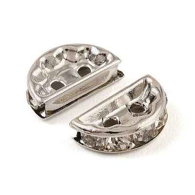 Brass Crystal Rhinestone Spacer Bars RB-T019-02A-P-1