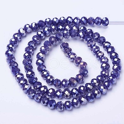 Electroplate Glass Beads Strands LS-EGLA-A034-P8mm-B07-1