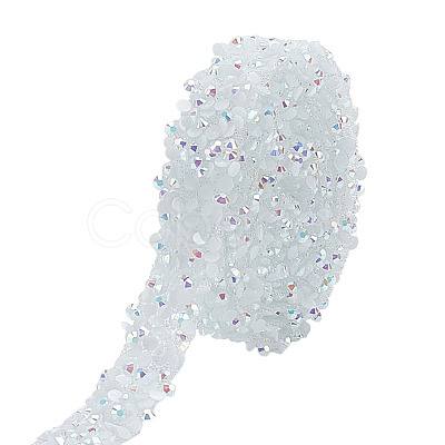Glitter Resin Hotfix Rhinestone DIY-WH0622-417A-1