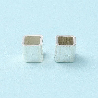 925 Sterling Silver Tube Beads STER-P053-07B-S-1