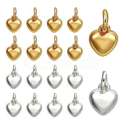 20Pcs 2 Colors Rack Plating Brass Pendants KK-PH0014-19A-1