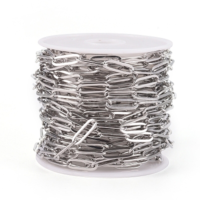 304 Stainless Steel Paperclip Chains CHS-CJC0001-03P-1