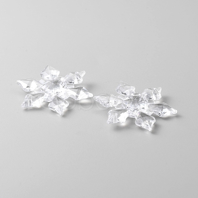 Transparent Acrylic Connector Charms TACR-WH0001-74B-1
