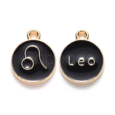Alloy Enamel Pendants ENAM-S124-01B-08G-1